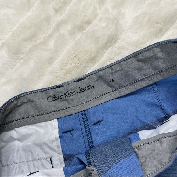 Calvin Klein Blue Stripe Board Shorts Sz 16 NWT - Picture 3 of 6